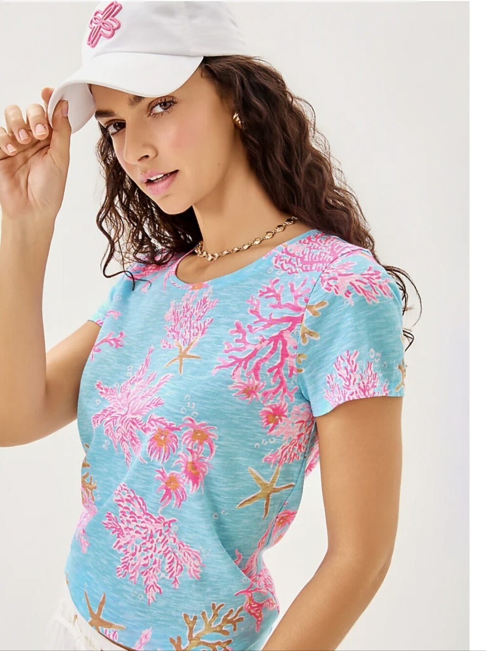 Lilly Pulitzer Etta Multi Royal Coral Tee